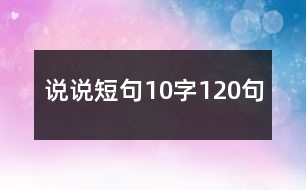 說說短句10字120句