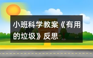 小班科學教案《有用的垃圾》反思