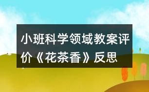 小班科學(xué)領(lǐng)域教案評價(jià)《花茶香》反思