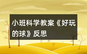 小班科學(xué)教案《好玩的球》反思