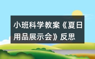 小班科學(xué)教案《夏日用品展示會(huì)》反思