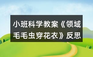 小班科學教案《領域毛毛蟲穿花衣》反思