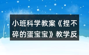 小班科學教案《捏不碎的蛋寶寶》教學反思