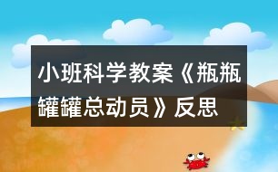 小班科學(xué)教案《瓶瓶罐罐總動員》反思