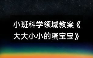 小班科學領(lǐng)域教案《大大小小的蛋寶寶》反思