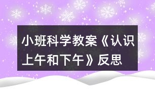 小班科學(xué)教案《認(rèn)識(shí)上午和下午》反思