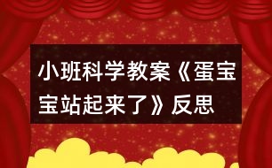 小班科學(xué)教案《蛋寶寶站起來了》反思