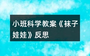 小班科學教案《襪子娃娃》反思