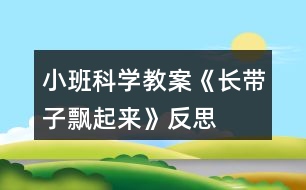 小班科學(xué)教案《長帶子飄起來》反思