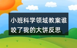 小班科學(xué)領(lǐng)域教案誰(shuí)咬了我的大餅反思