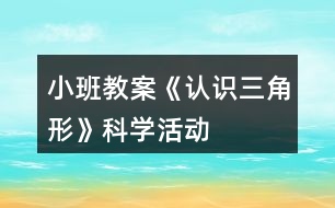 小班教案《認(rèn)識三角形》科學(xué)活動