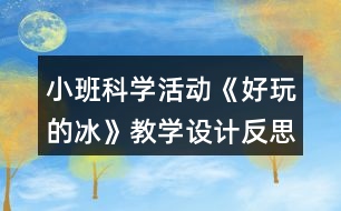 小班科學(xué)活動(dòng)《好玩的冰》教學(xué)設(shè)計(jì)反思