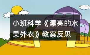 小班科學《漂亮的水果外衣》教案反思