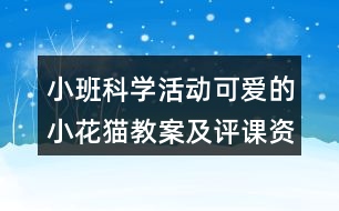 小班科學(xué)活動(dòng)可愛(ài)的小花貓教案及評(píng)課資料