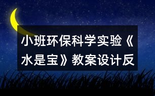 小班環(huán)?？茖W(xué)實(shí)驗(yàn)《水是寶》教案設(shè)計(jì)反思