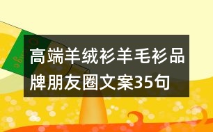 高端羊絨衫、羊毛衫品牌朋友圈文案35句