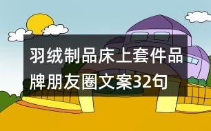 羽絨制品、床上套件品牌朋友圈文案32句