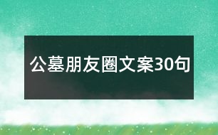 公墓朋友圈文案30句