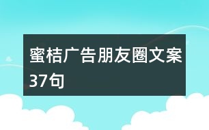 蜜桔廣告朋友圈文案37句