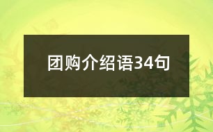 團購介紹語34句