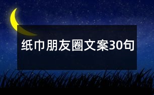 紙巾朋友圈文案30句