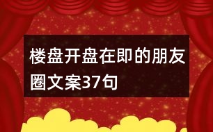 樓盤開盤在即的朋友圈文案37句