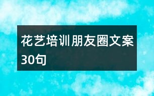 花藝培訓朋友圈文案30句