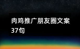 肉雞推廣朋友圈文案37句