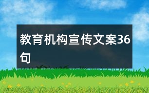 教育機構(gòu)宣傳文案36句