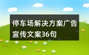 停車場解決方案廣告宣傳文案36句