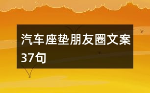 汽車座墊朋友圈文案37句