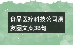 食品醫(yī)療科技公司朋友圈文案38句