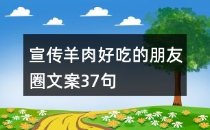 宣傳羊肉好吃的朋友圈文案37句