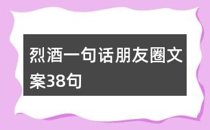 烈酒一句話(huà)朋友圈文案38句