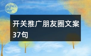 開關推廣朋友圈文案37句