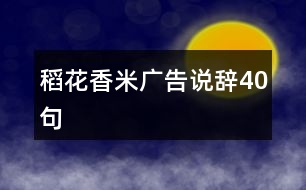 稻花香米廣告說辭40句