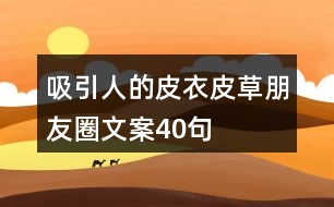 吸引人的皮衣皮草朋友圈文案40句