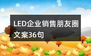 LED企業(yè)銷售朋友圈文案36句