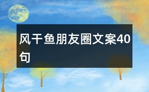 風干魚朋友圈文案40句