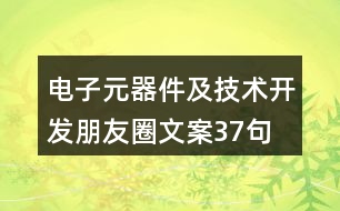 電子元器件及技術(shù)開發(fā)朋友圈文案37句