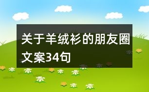 關(guān)于羊絨衫的朋友圈文案34句