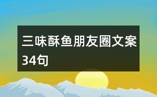 三味酥魚朋友圈文案34句