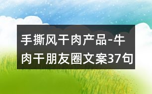 手撕風(fēng)干肉產(chǎn)品-牛肉干朋友圈文案37句