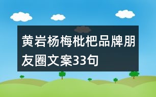 黃巖楊梅、枇杷品牌朋友圈文案33句