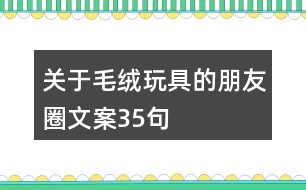 關于毛絨玩具的朋友圈文案35句