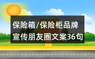 保險(xiǎn)箱/保險(xiǎn)柜品牌宣傳朋友圈文案36句