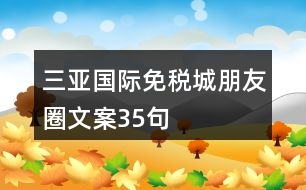 三亞國際免稅城朋友圈文案35句