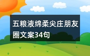 五糧液綿柔尖莊朋友圈文案34句