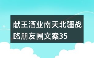 獻王酒業(yè)“南天北疆”戰(zhàn)略朋友圈文案35句