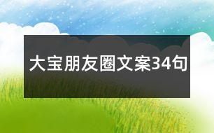 大寶朋友圈文案34句